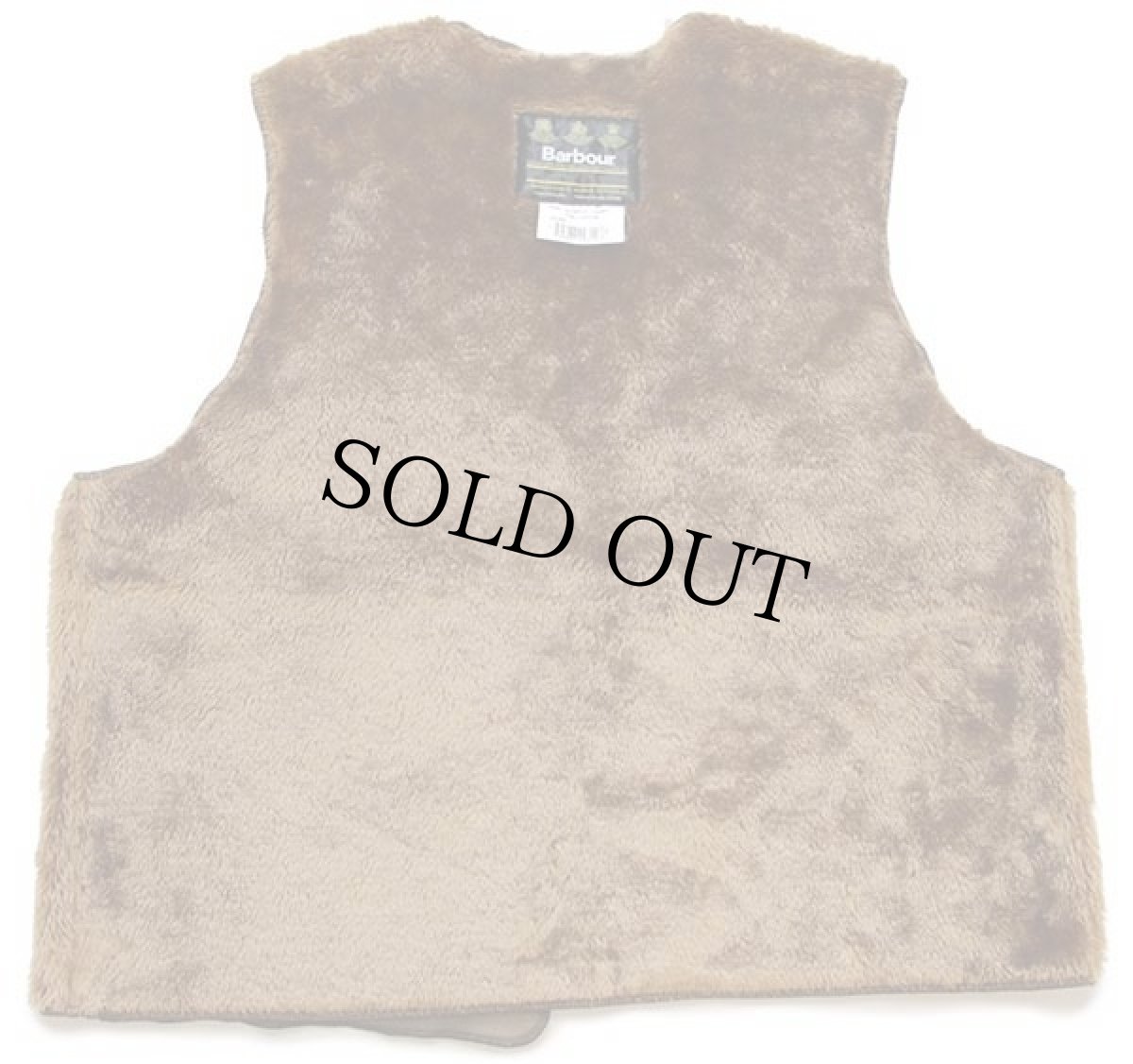 画像2: 90s 英国製 Barbourバブアー A297 パイルライナー ボア ベスト ブラウン C50★22 特大 (2)