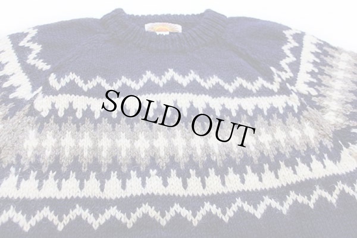 画像3: 80s AVEVO AMERICANA ノルディック柄 ローゲージ ウールニット セーター XL (3)