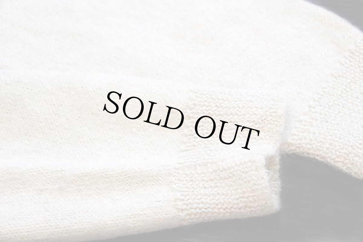 画像5: UNKNOWN アルパカ ニット セーター ナチュラル×ブラウン (5)