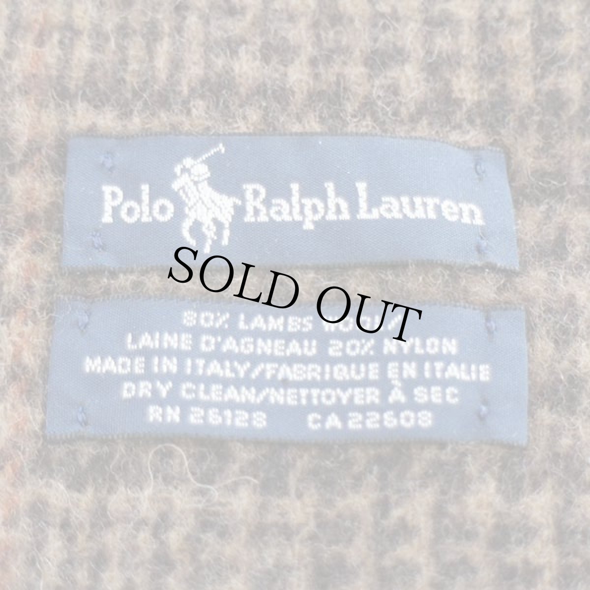 画像5: イタリア製 ポロ ラルフローレン タータンチェック×グレンチェック ラムウール マフラー (5)