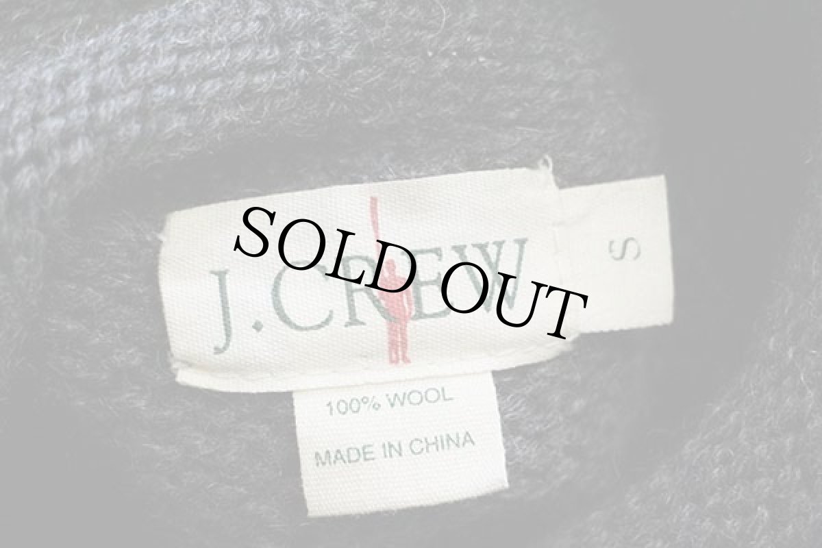 画像4: 90s J.CREW ロールネック ウールニット セーター チャコールグレー S (4)