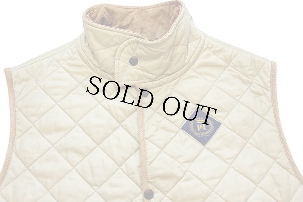 画像3: 90s 英国製 HENRI LLOYDヘンリーロイド ナイロン キルティングベスト ベージュ L (3)