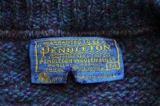 画像4: 70s PENDLETONペンドルトン 編み柄 ウールニット セーター ミックス M (4)