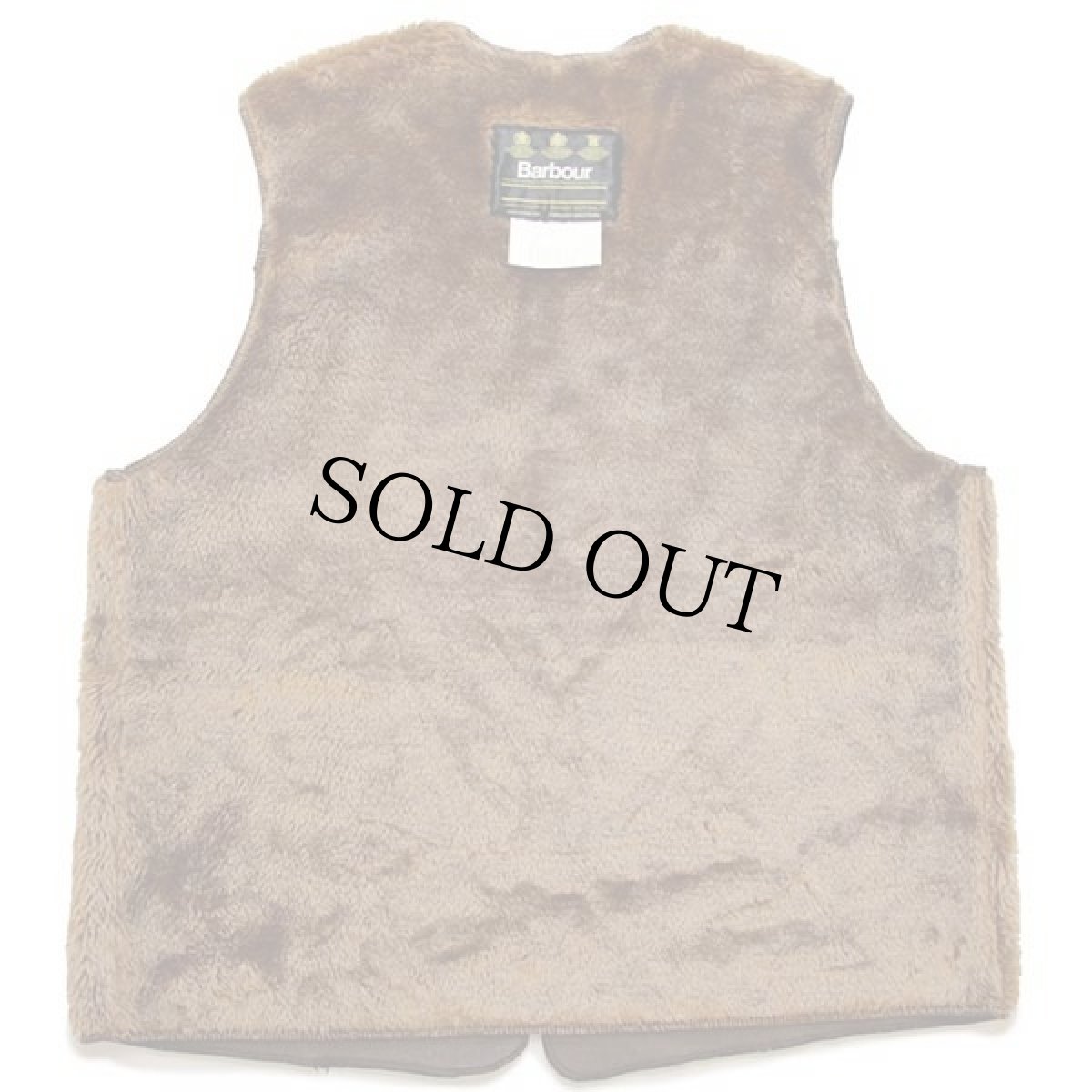 画像2: 90s 英国製 Barbourバブアー A297 パイルライナー ボア ベスト ブラウン C42★24 (2)