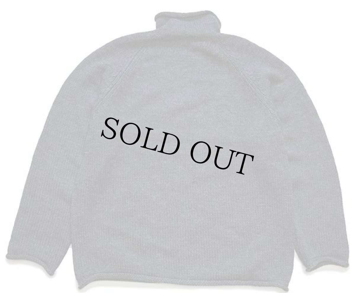 画像2: 90s J.CREW ロールネック ウールニット セーター チャコールグレー S (2)