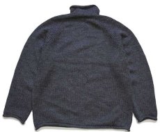 画像2: 90s J.CREW ロールネック ウールニット セーター チャコールグレー S (2)