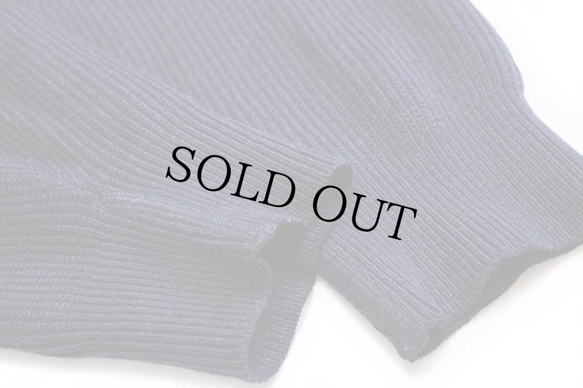 画像6: 70s フランス製 CHEMISE LACOSTE ラコステ ワンポイント パチポケ ウール×アクリルニット カーディガン 紺 4 (6)