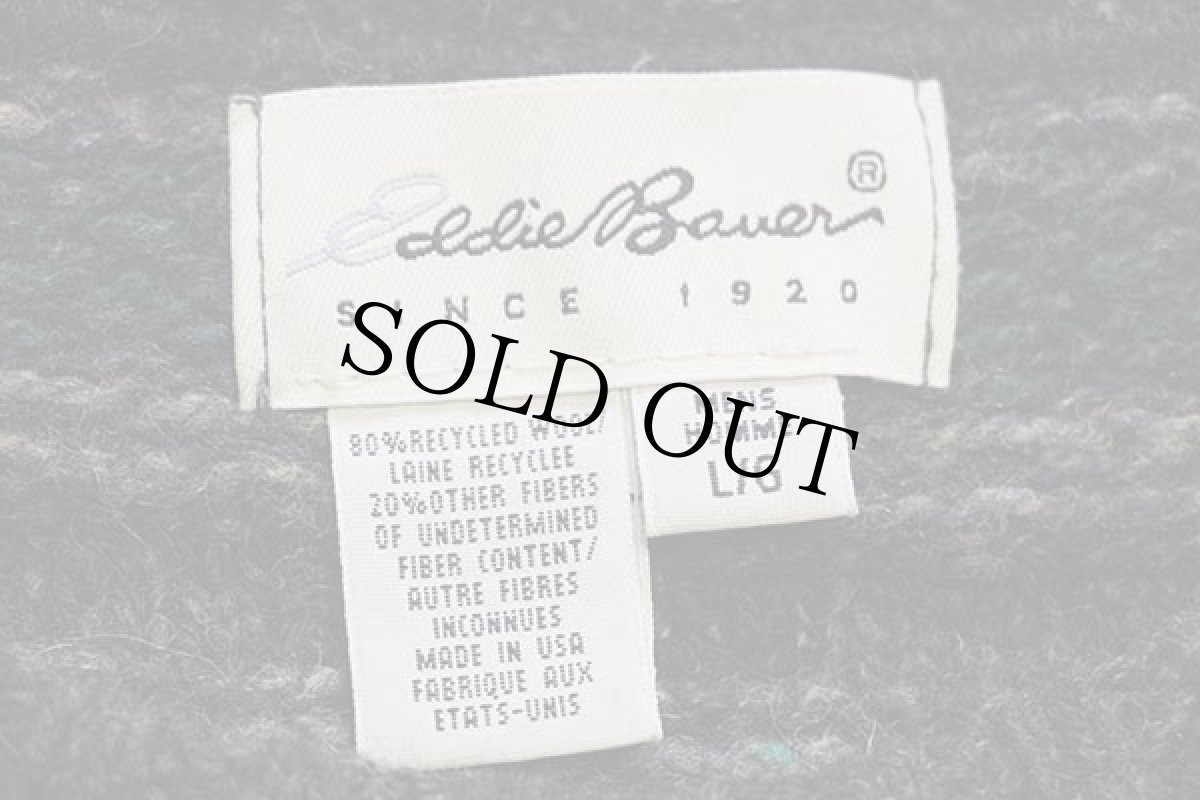 画像4: 90s USA製 EddieBauerエディーバウアー フェアアイル柄 ネップ入り ウールニット セーター L (4)