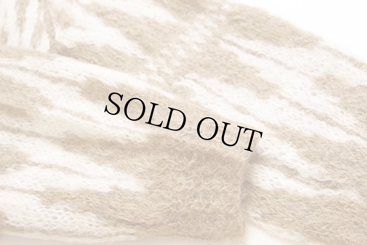 画像6: ハンドメイド ノルディック柄 モヘヤニット ジップパーカー (6)