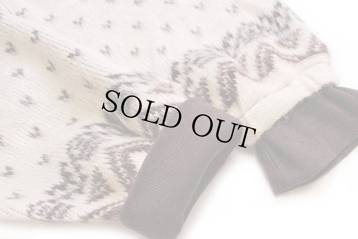 画像7: ANDINO アルパカ フォークロア柄 ウールニット ジップパーカー M (7)