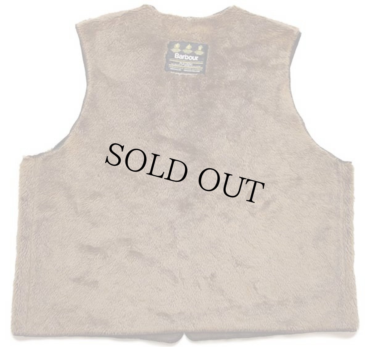 画像2: 90s 英国製 Barbourバブアー パイルライナー ボア ベスト ブラウン★27 (2)