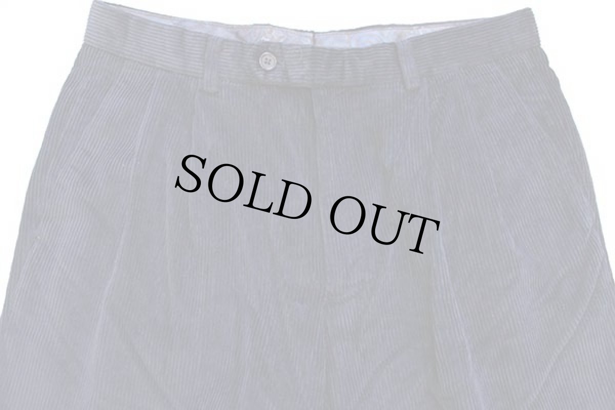 画像4: LAUREN ラルフローレン ツータック コットン 太畝 コーデュロイパンツ ネイビー w33 L30★スラックス (4)