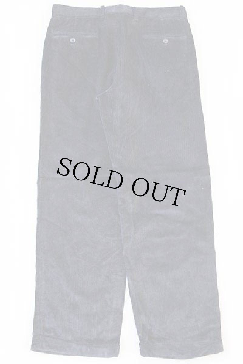 画像3: LAUREN ラルフローレン ツータック コットン 太畝 コーデュロイパンツ ネイビー w33 L30★スラックス (3)