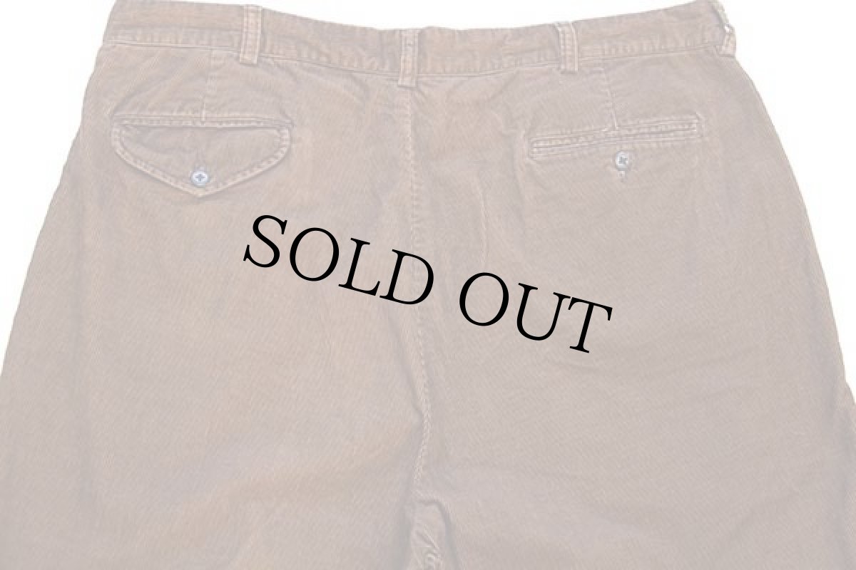 画像5: 90s ポロ ラルフローレン HAMMOND PANT ツータック コットン コーデュロイパンツ 焦げ茶 w38 L32★スラックス (5)