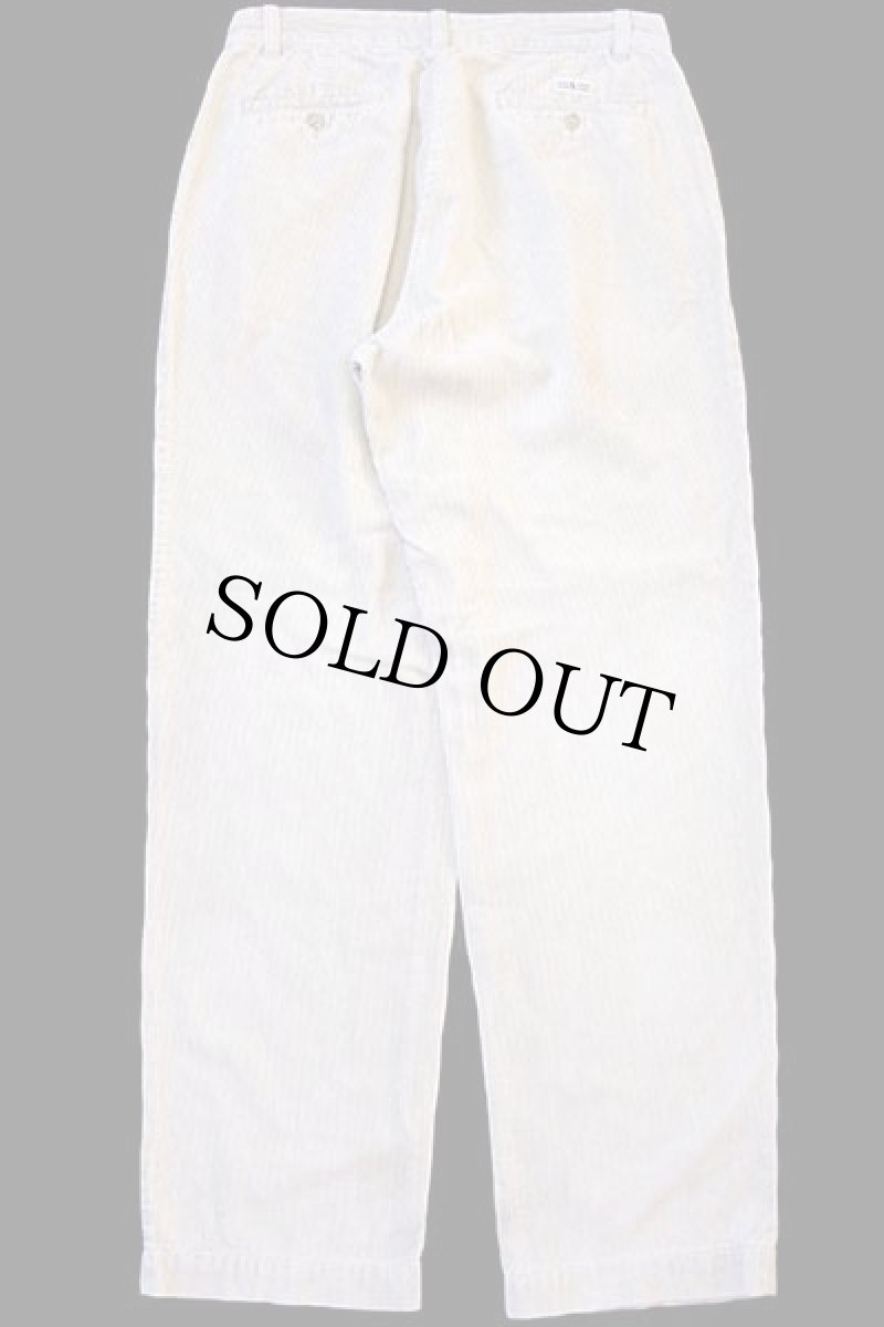 画像3: 90s ポルトガル製 ポロ ラルフローレン KEATING PANT 太畝 コーデュロイパンツ ライトベージュ w33 L32★スラックス (3)