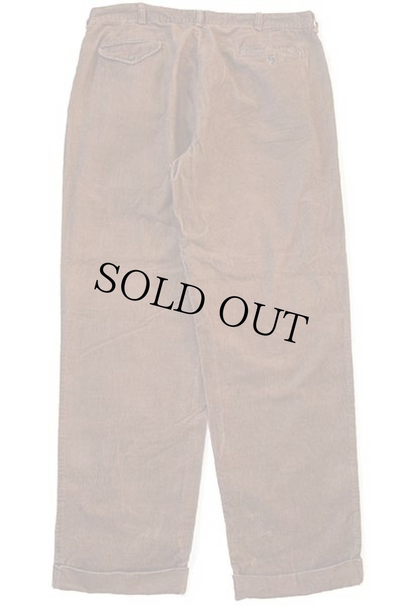 画像3: 90s ポロ ラルフローレン HAMMOND PANT ツータック コットン コーデュロイパンツ 焦げ茶 w38 L32★スラックス (3)