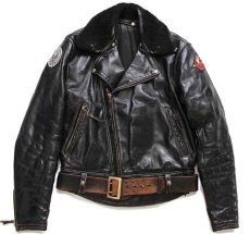 画像2: 70s Langlitz Leathersラングリッツレザー Columbia HARLEY-DAVIDSONハーレー ダビッドソン パッチ ダブルライダース レザージャケット (2)