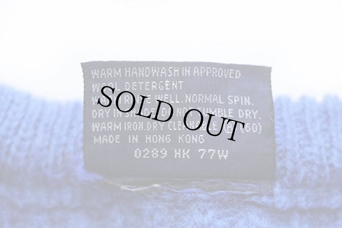 画像5: 80s Resaknit ウール ポップコーンニット セーター ブルー M (5)