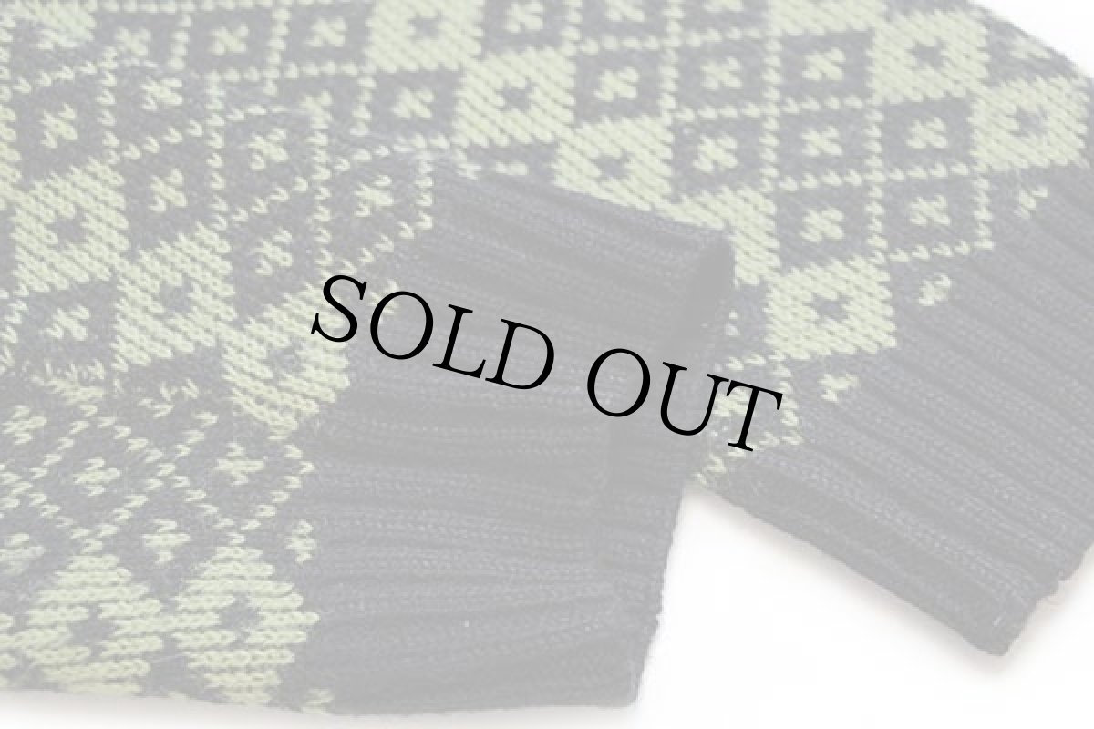 画像6: デッドストック★90s イタリア製 Bhathaus 総柄 モックネック ウール×アクリルニット セーター (6)