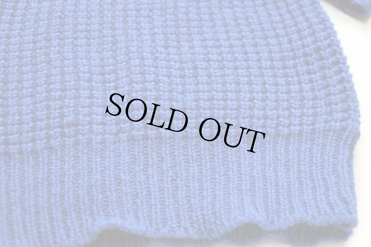 画像6: 80s Resaknit ウール ポップコーンニット セーター ブルー M (6)