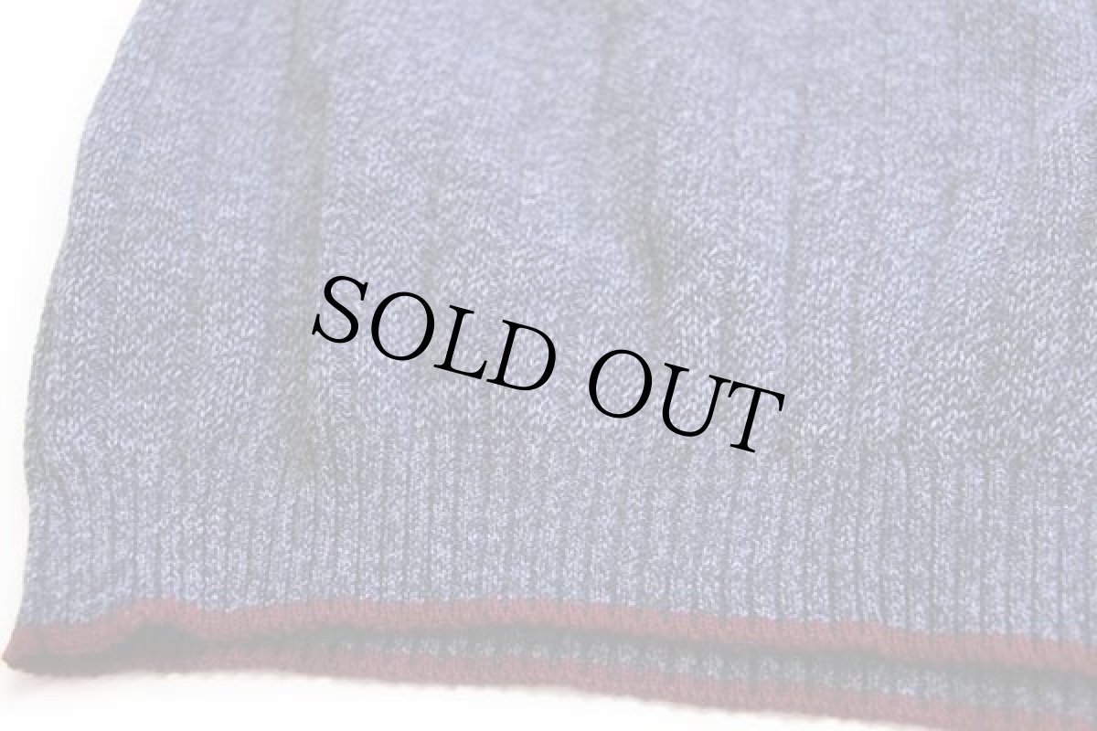 画像4: 90s イタリア製 UNKNOWN モックネック ウール×アクリルニット セーター ネイビー ミックス XL (4)