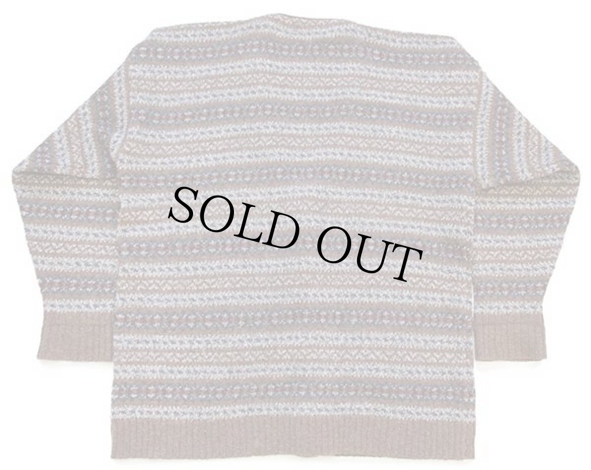 画像2: 90s SHETLAND フェアアイル柄 ウールニット カーディガン 54 (2)