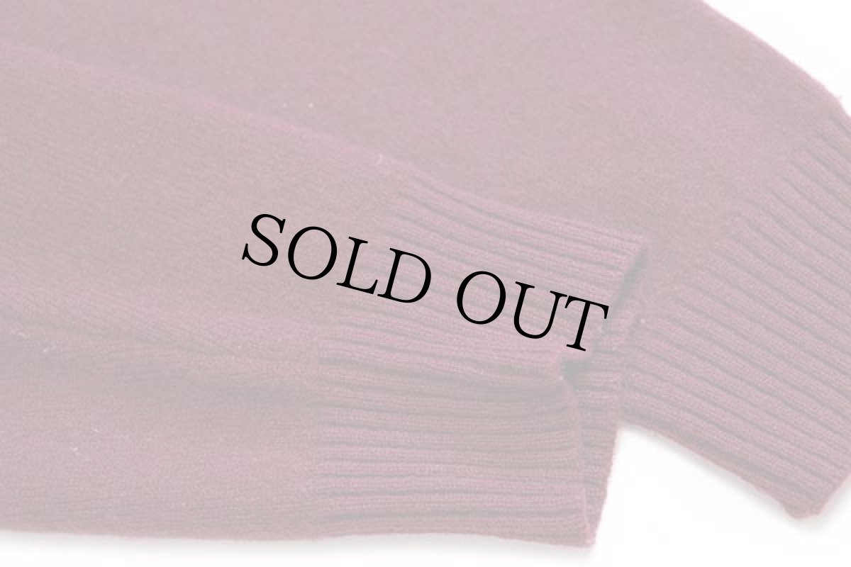 画像5: 90s ポロ ラルフローレン ワンポイント ロールネック ラムウールニット セーター バーガンディ L (5)