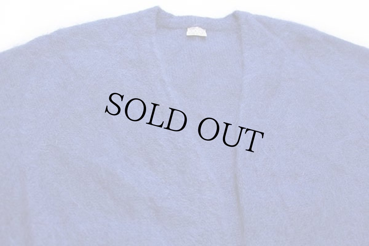 画像3: 80s イタリア製 CREAZIONI COCCIA モヘヤニット カーディガン ブルー M (3)