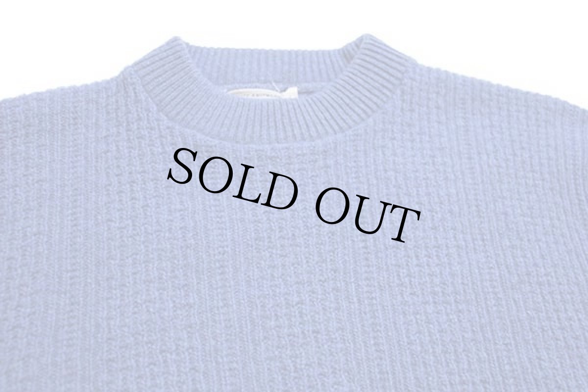 画像3: 60s MONTGOMERY WARD BRENT 無地 ラムウール×アクリルニット セーター 青 (3)