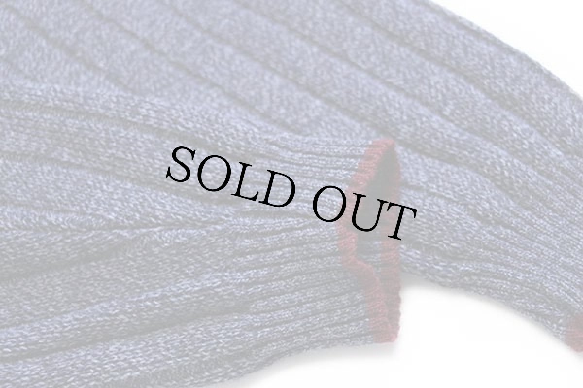 画像6: 90s イタリア製 UNKNOWN モックネック ウール×アクリルニット セーター ネイビー ミックス XL (6)