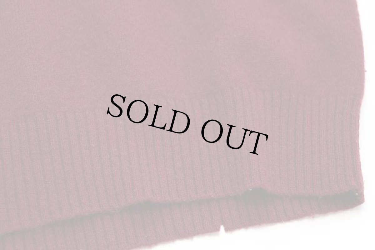 画像6: 90s ポロ ラルフローレン ワンポイント ロールネック ラムウールニット セーター バーガンディ L (6)