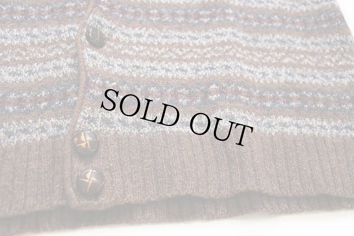 画像5: 90s SHETLAND フェアアイル柄 ウールニット カーディガン 54 (5)