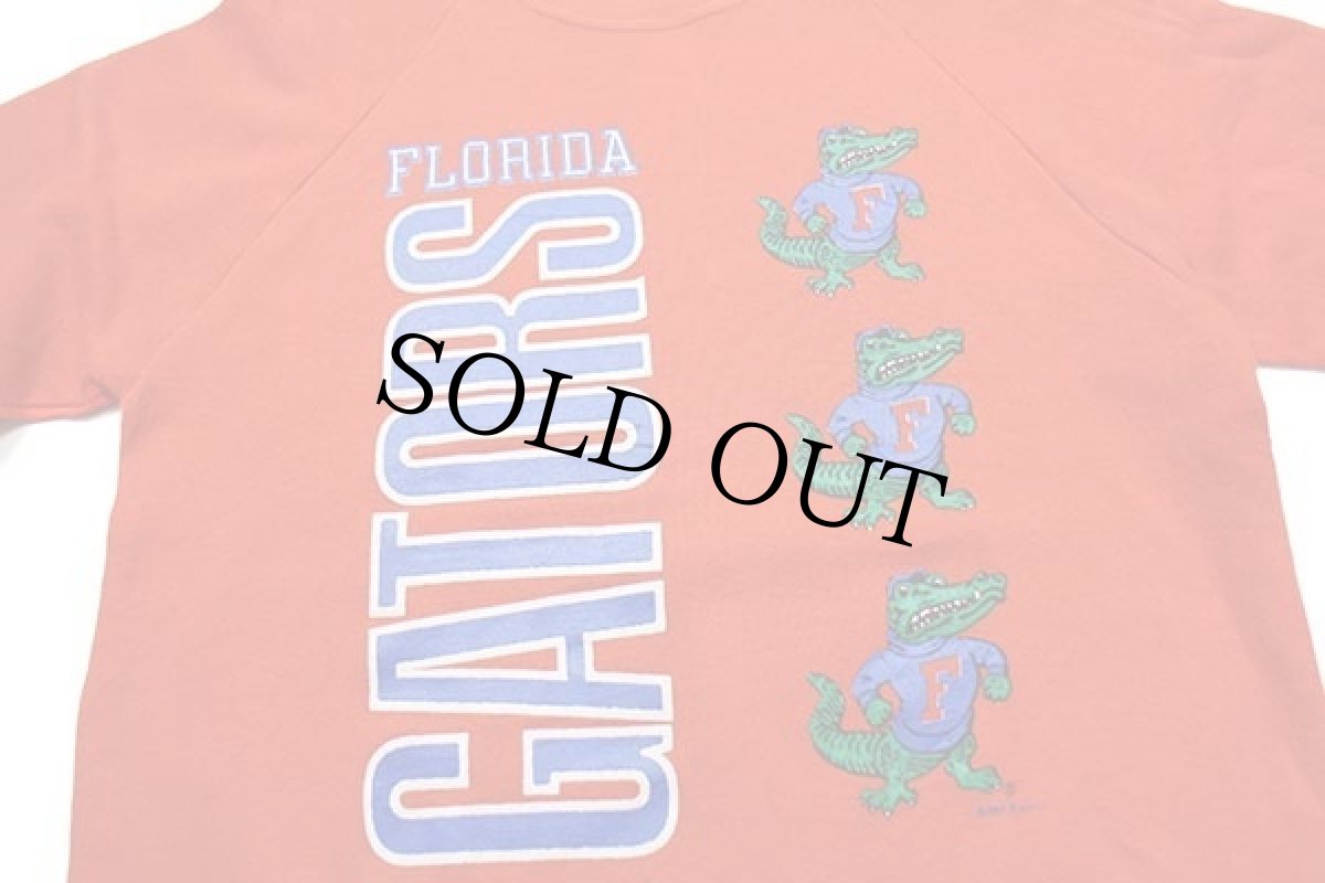 画像3: 80s USA製 FLORIDA GATORS マスコット スウェット オレンジ L★RUSSELLラッセル (3)