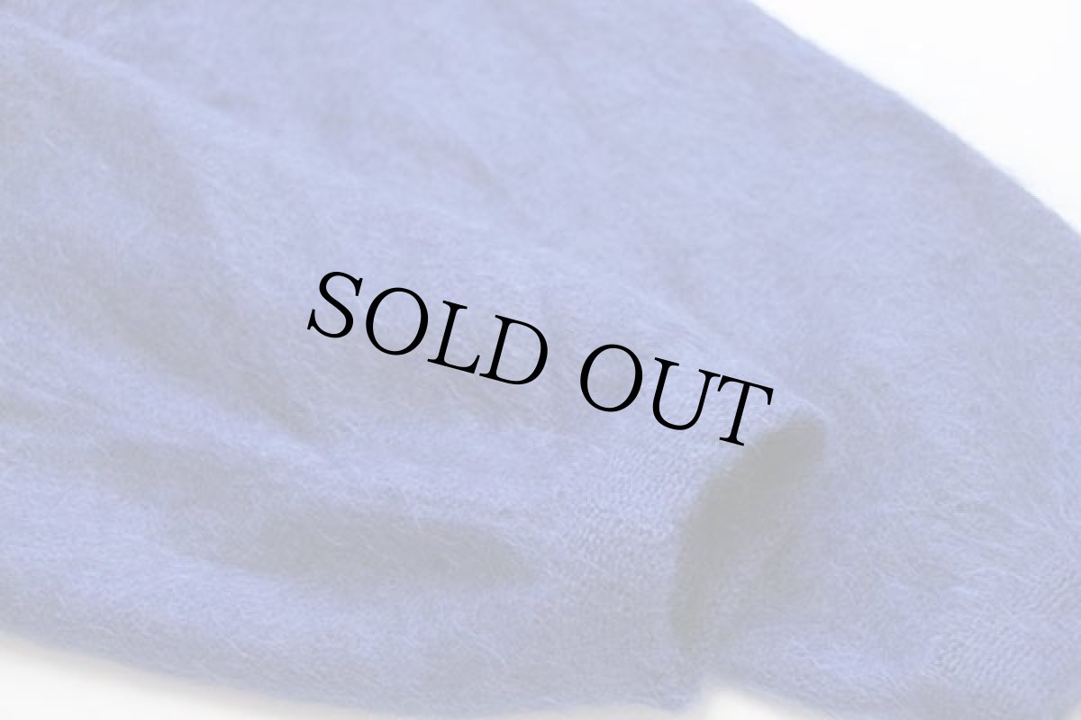 画像6: 80s イタリア製 CREAZIONI COCCIA モヘヤニット カーディガン ブルー M (6)