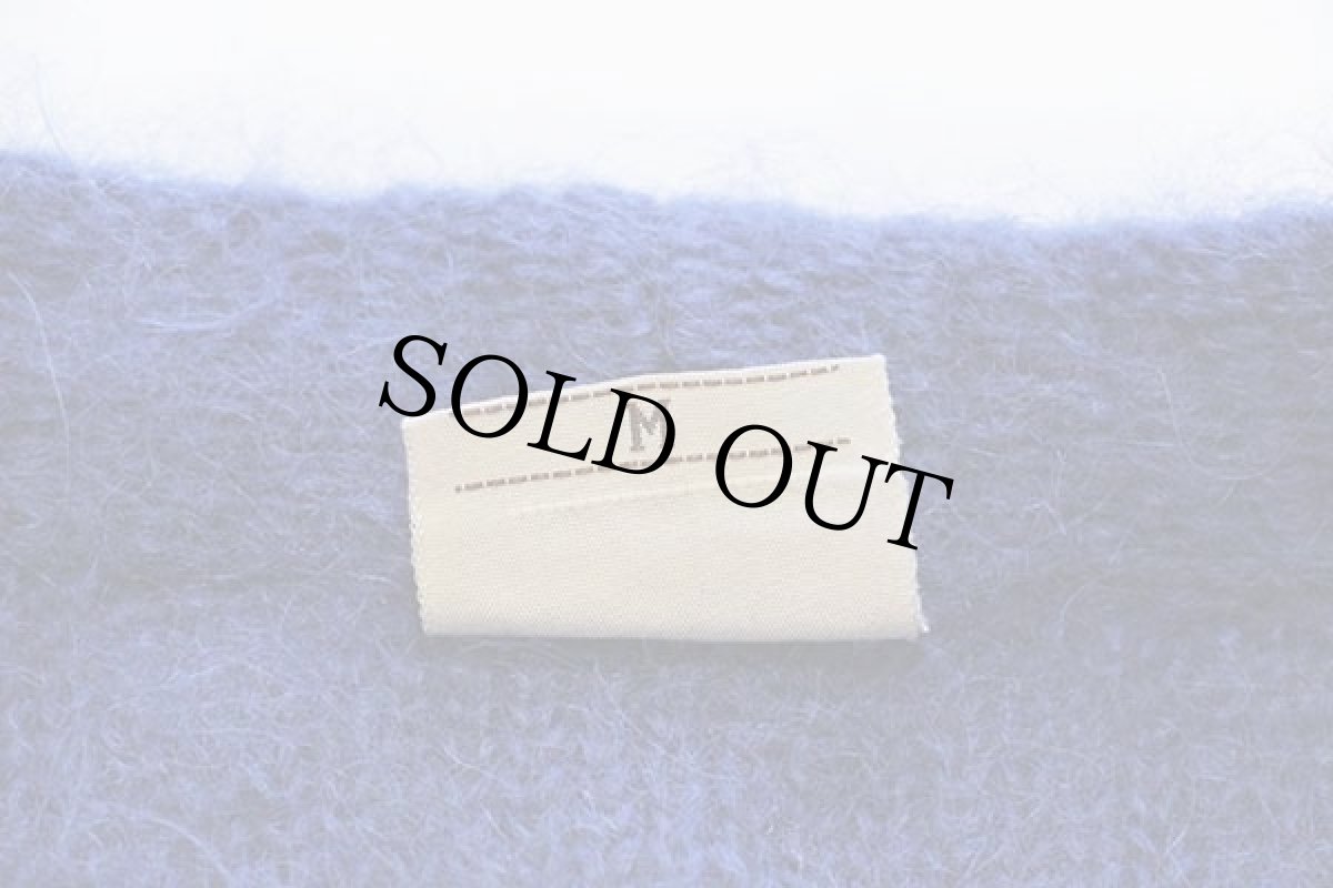 画像5: 80s イタリア製 CREAZIONI COCCIA モヘヤニット カーディガン ブルー M (5)