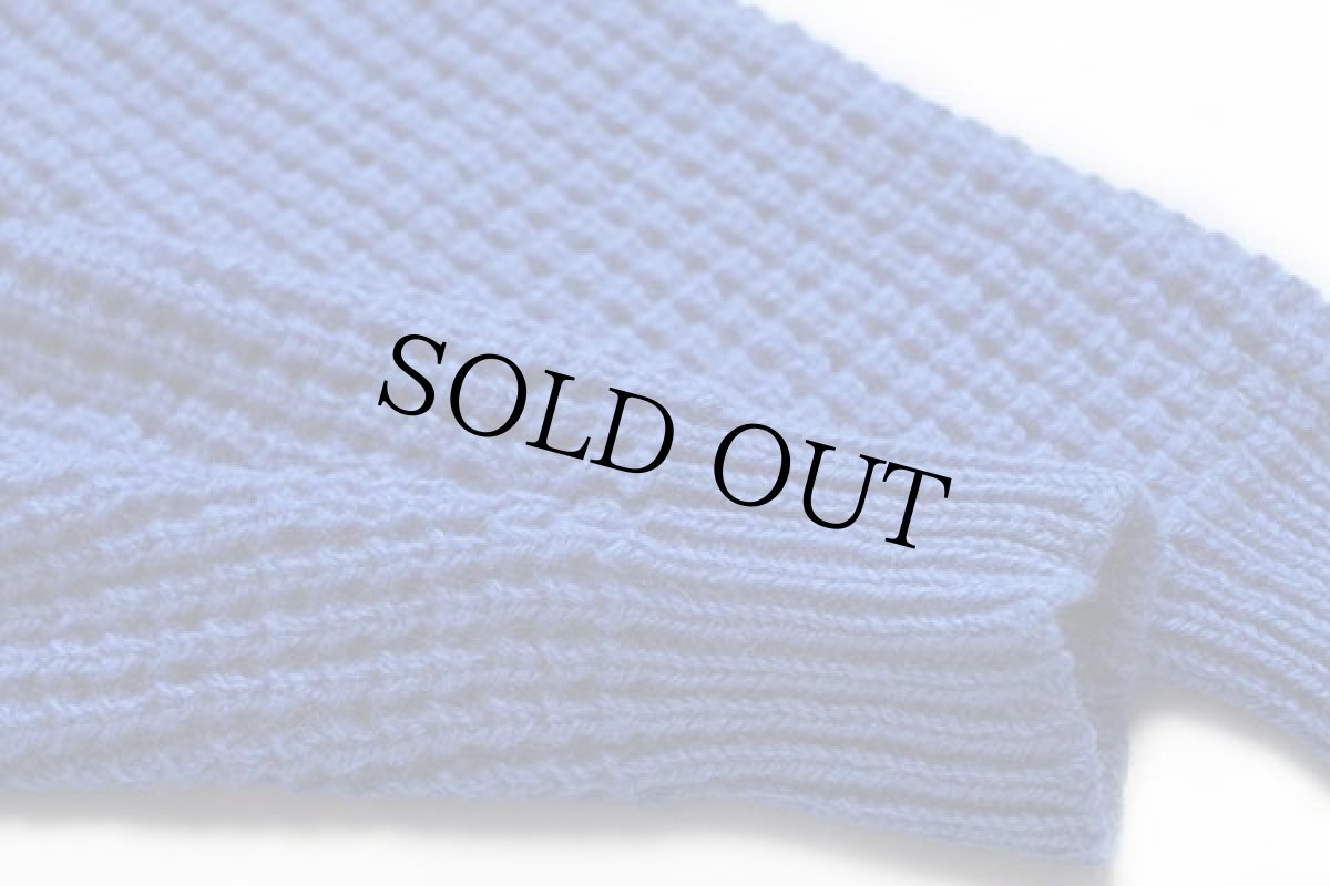 画像7: 80s Resaknit ウール ポップコーンニット セーター ブルー M (7)