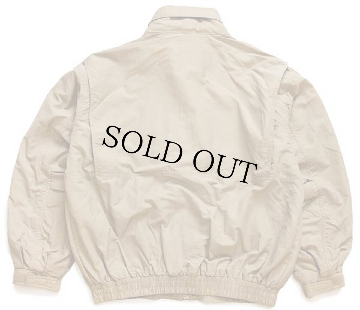 画像2: 90s Columbiaコロンビア ナイロン マウンテンジャケット グレーベージュ L (2)