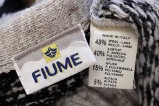 画像4: 90s イタリア製 FIUME 編み柄 デザイン ウール×アルパカ混 ニット カーディガン 48 (4)