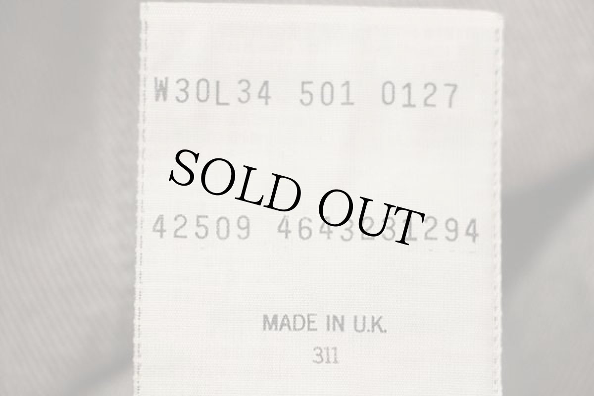 画像7: 90s 英国製 Levi'sリーバイス 501 先染め ブラウン デニムパンツ w30 L34★ユーロ (7)