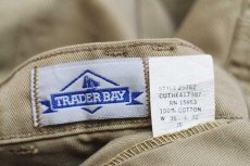 画像6: 90s USA製 TRADER BAY コットンツイル ブッシュパンツ カーキ w36 (6)