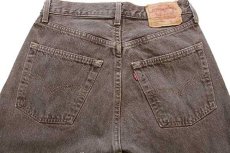 画像5: 90s 英国製 Levi'sリーバイス 501 先染め ブラウン デニムパンツ w30 L34★ユーロ (5)