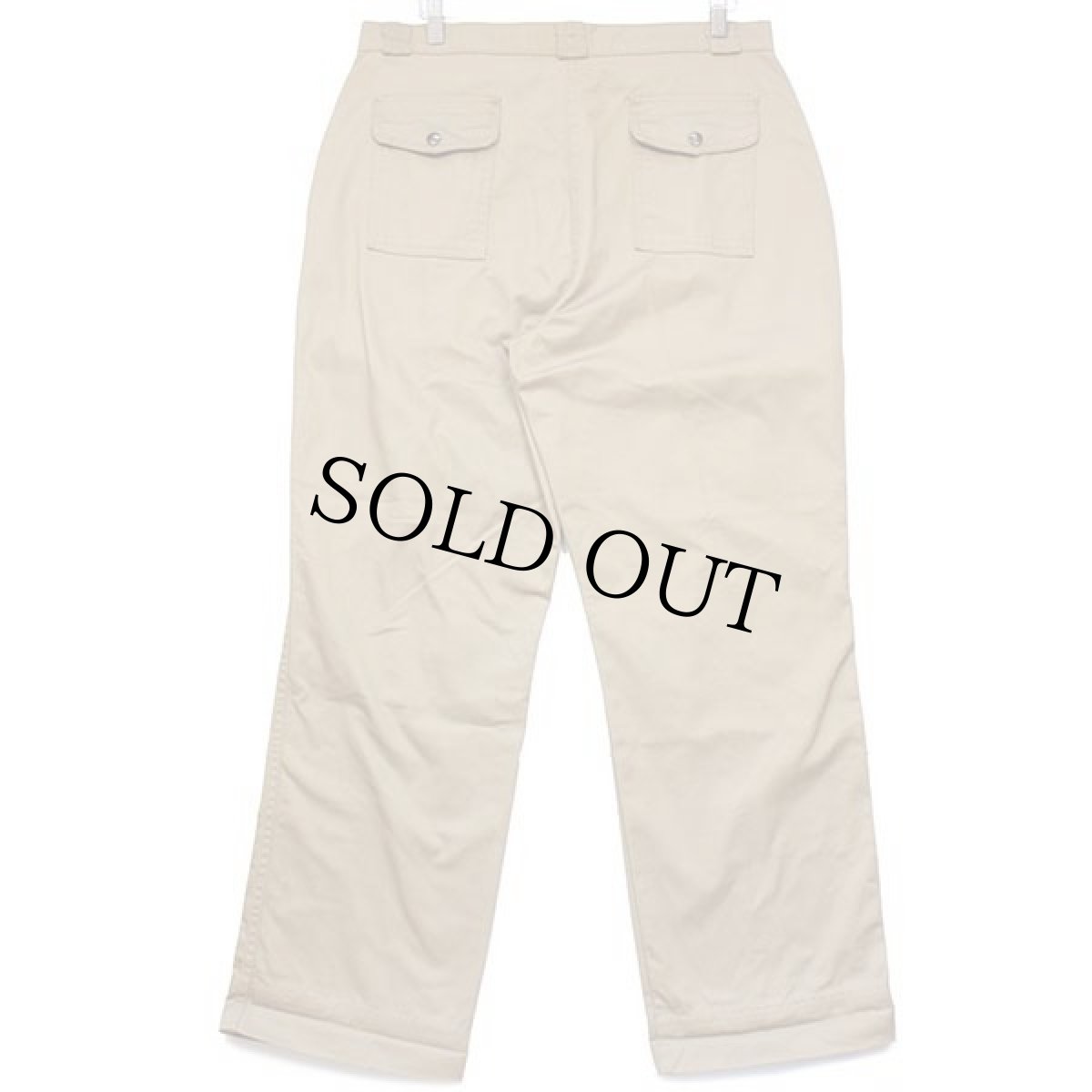 画像3: 90s USA製 TRADER BAY コットンツイル ブッシュパンツ カーキ W36 (3)