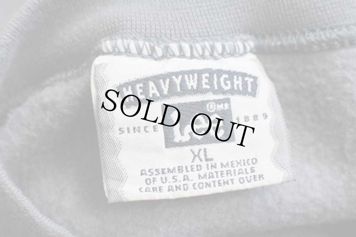 画像4: 90s Leeリー MAINE ビーンブーツ 刺繍 スウェット ブルーグレー XL (4)