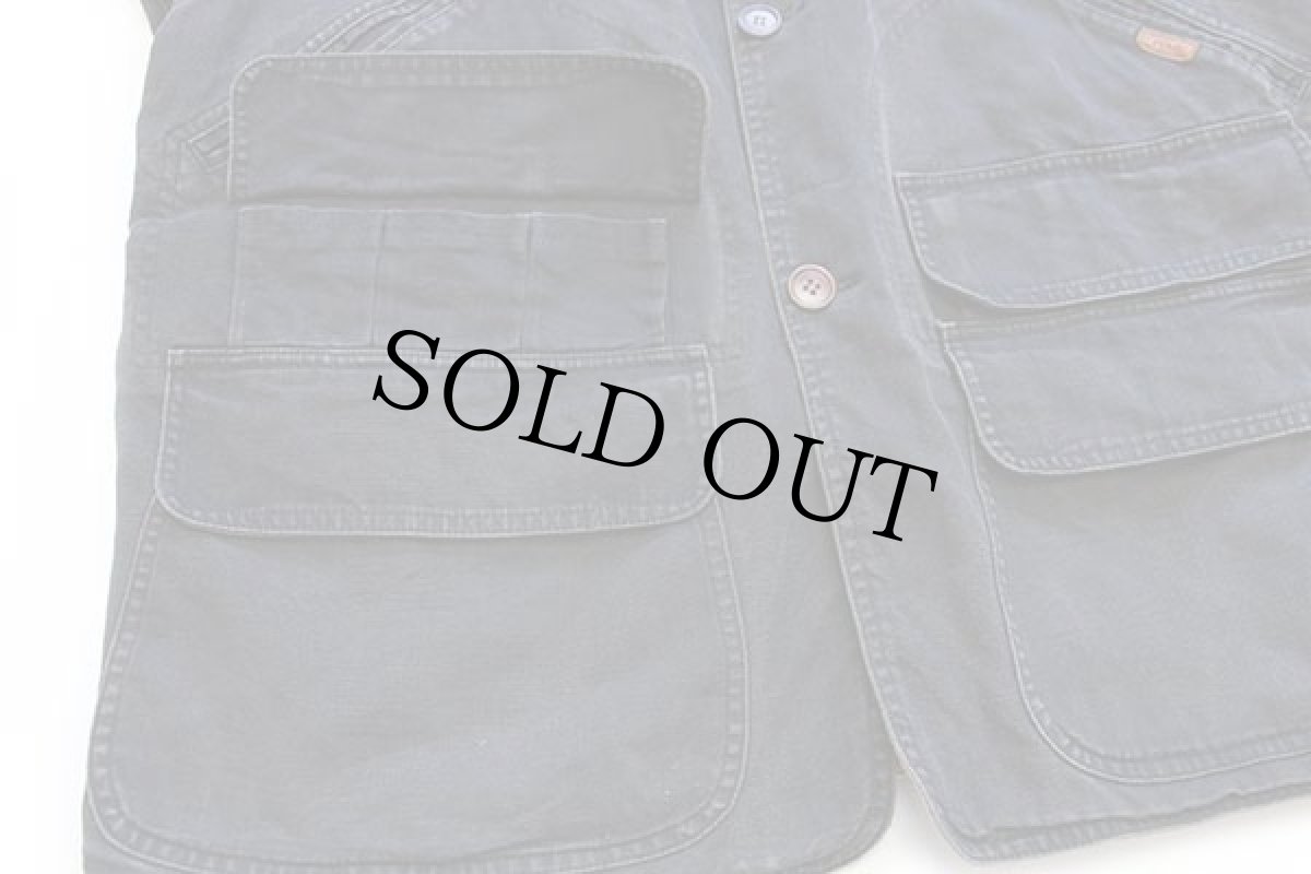 画像4: 80s ポロ カントリー ラルフローレン リバーシブル コットン ダック地 ハンティングジャケット 黒×茶 L (4)