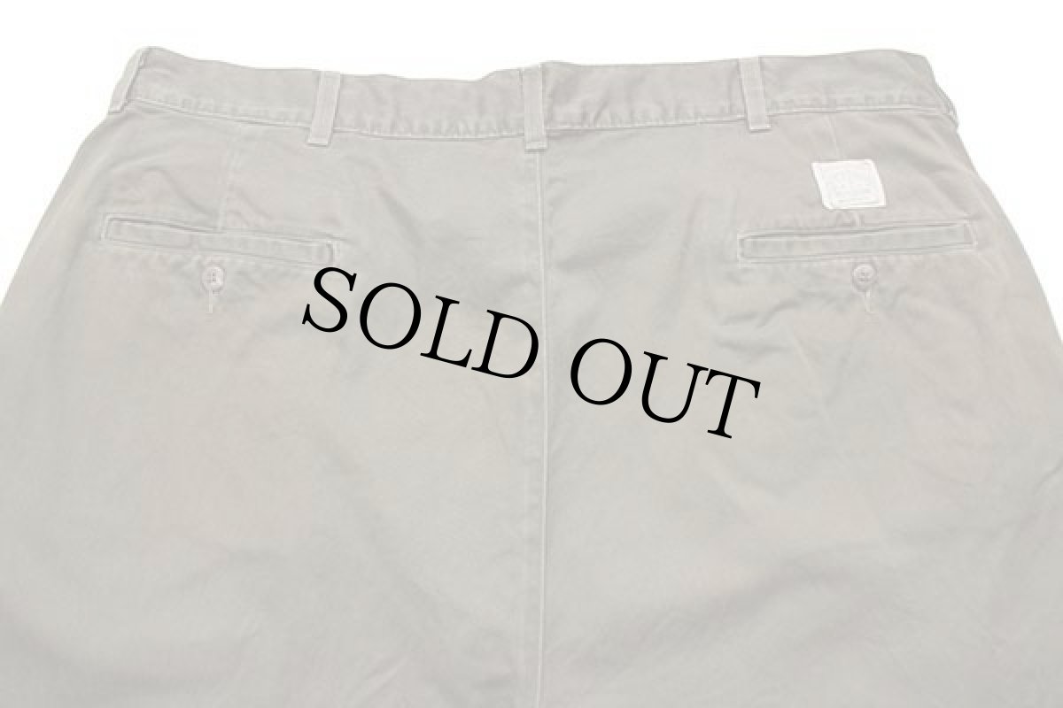 画像5: 90s USA製 ポロ ラルフローレン ツータック コットン チノパン オリーブ w40★113 (5)