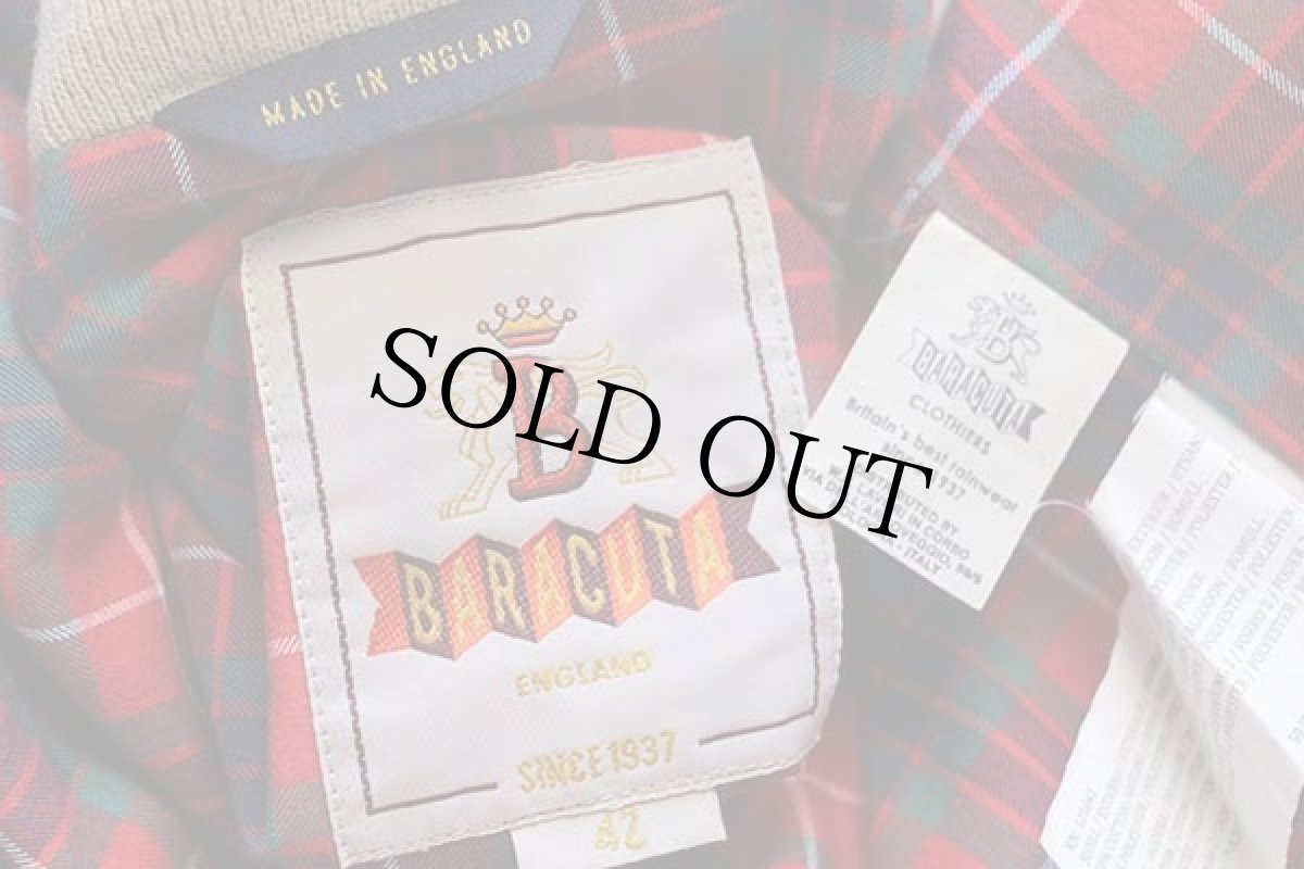 画像4: 英国製 BARACUTAバラクータ G9 タータンチェックライナー ハリントンジャケット カーキ 42 (4)