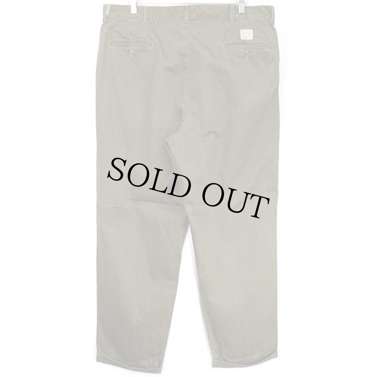 画像3: 90s USA製 ポロ ラルフローレン ツータック コットン チノパン オリーブ w40★113 (3)