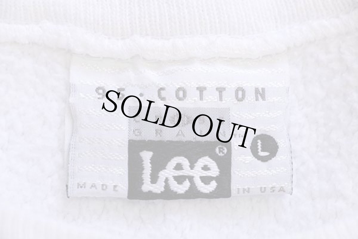 画像4: 90s USA製 Leeリー SPLIT TEE Will Golf 4 Food 両面プリント リバースウィーブ スウェット 白 L (4)
