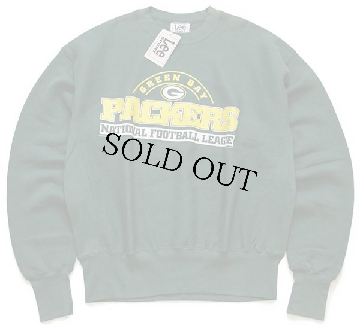 画像2: デッドストック★90s USA製 Leeリー NFL GREEN BAY PACKERS リバースウィーブ スウェット 緑 L (2)