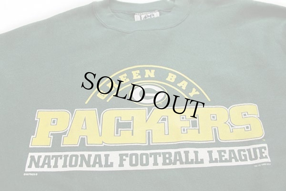 画像4: デッドストック★90s USA製 Leeリー NFL GREEN BAY PACKERS リバースウィーブ スウェット 緑 L (4)